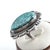 Contemporary Sz6.75 Cecil Atencio Navajo Sterling and Spiderweb Turquoise Statement Ring For Sale - Image 3 of 11