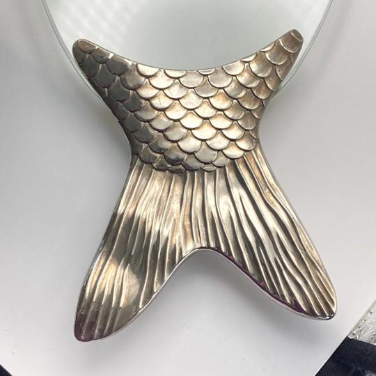Vintage BMF/ Fritz Nagel Style Glass and Metal Fish Platter For Sale - Image 11 of 18
