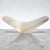 This single light graceful crescent shaped lamp in opaque white with pink and grey swirled decoration is an impressive...