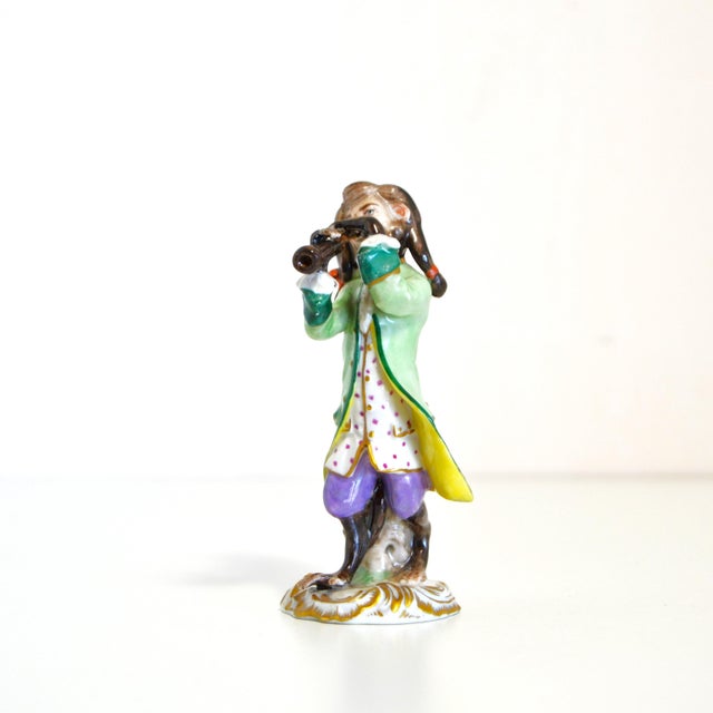 Porcelain Figurine from the Series Monkey Band from Volkstedt Manufactory, Germany, 1940s For Sale - Image 9 of 9
