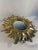 Mid-Century Modern Vintage 1960s Bright Gold Sunburst Wall Mirror For Sale - Image 3 of 12