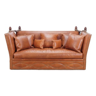 Ebanista Milano 1 Handcrafted Leather Knole Sofa For Sale