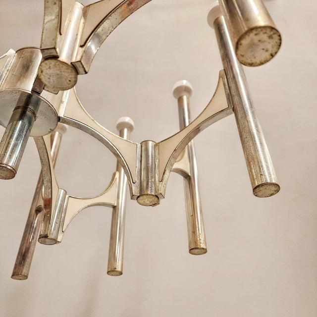 Vintage Chandelier by Gaetano Sciolari for Sciolari, 1970s For Sale - Image 6 of 15