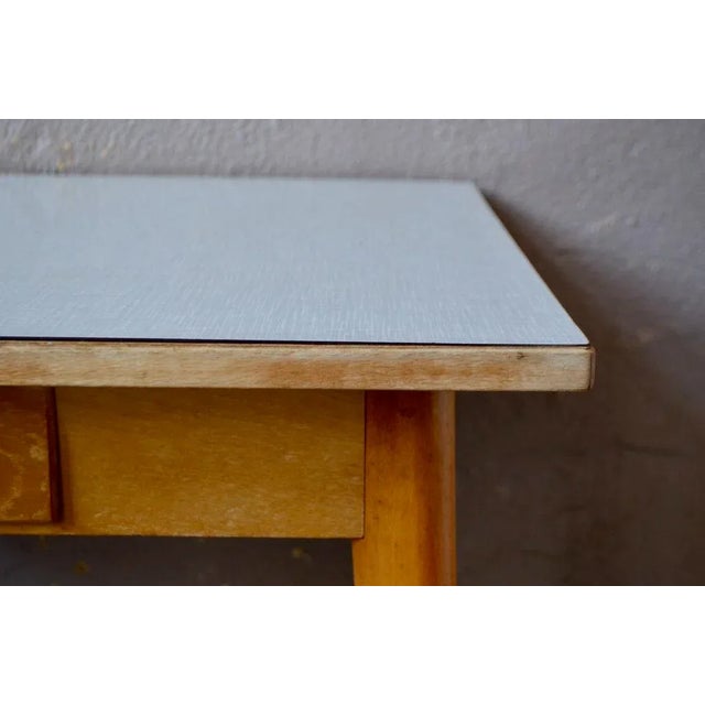 Vintage Formica Table with Compass Legs, 1960s For Sale - Image 11 of 12
