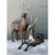 Contemporary Vintage Carved Wood Deer Sculptures - Pair For Sale - Image 3 of 12