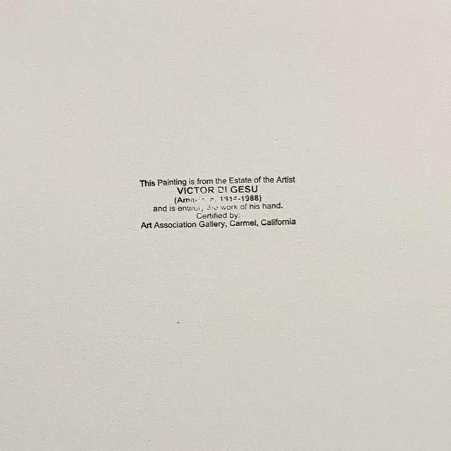 'Woman Seated' by Victor Di Gesu, Paris, Louvre, Académie De La Grande Chaumière, San Francisco Art Association, Los Angeles County Museum of Art For Sale In Monterey, CA - Image 6 of 7