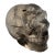 1940s Hand Carved Rock Crystal Hard Stone Skeleton Skull Sculpture Statue For Sale