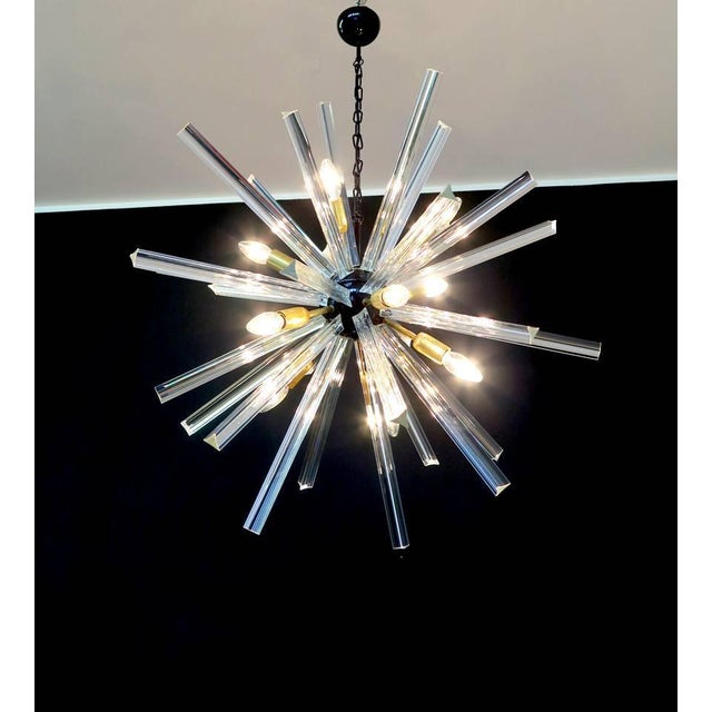 Crystal Prism Sputnik Chandeliers, Murano, 1990, Set of 2 For Sale - Image 10 of 13