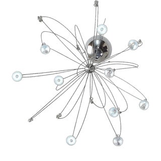 Chrome-Plated Spider Pendant Light, 1980s For Sale