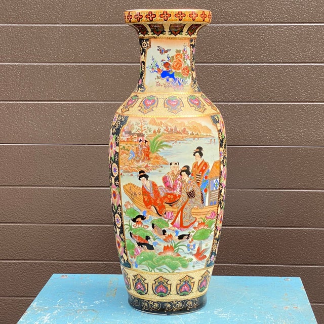 Royal Satsuma Hand Painted Vase Chairish