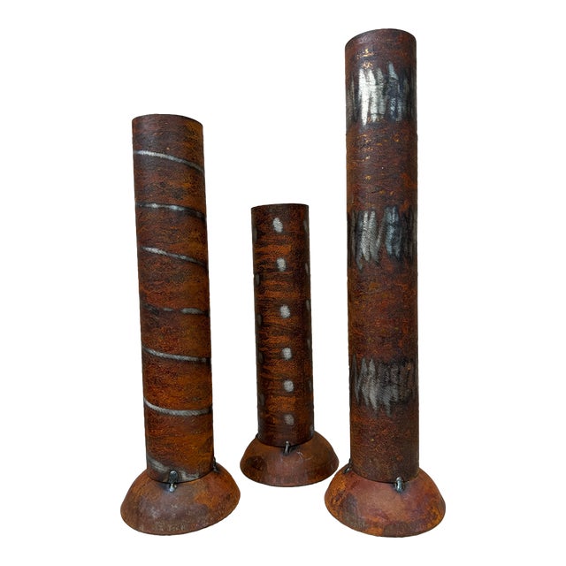 LastChance!Brutalist Folk Art Vases For Sale