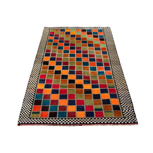 Hand-Knotted Gabbeh Rug For Sale - Image 4 of 10