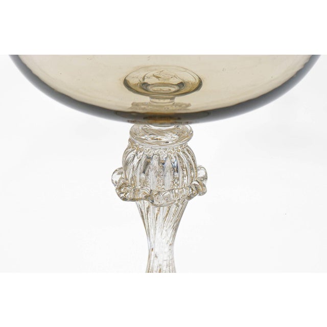Champagne Glasses in Gold and Smoke from Cenedese, 1950s, Set of 12 For Sale - Image 10 of 18