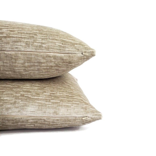 Pindler Foreland in Dove Texture Chenille Pillow Cover For Sale In Portland, OR - Image 6 of 7