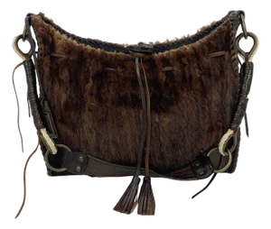 Dolce and Gabbana Brown Mink Fur Handbag