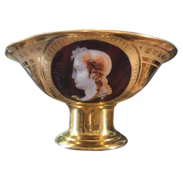 Empire Porcelain Bowl With Cameo Profiles For Sale