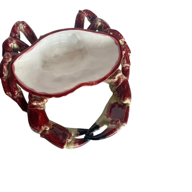 1950s French Majolica Palissy Ware Crab Tureen For Sale - Image 4 of 6