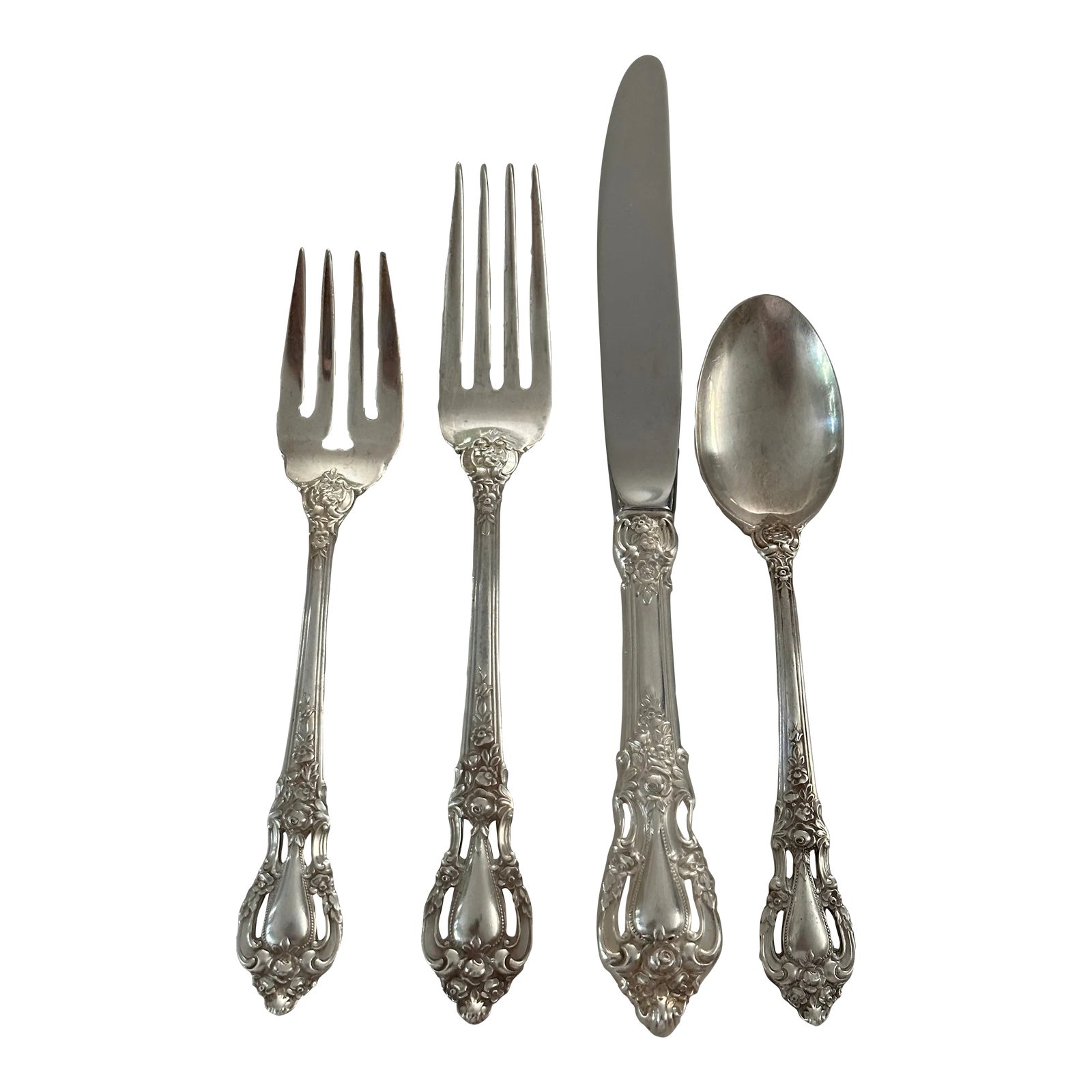 1950s Lunt Sterling Silver Eloquence Piece Place Setting Chairish