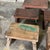 1990s Small Occasional Stool in Upcycled Teak with Traces of Green Chrome on the Top, 1990s For Sale - Image 5 of 11