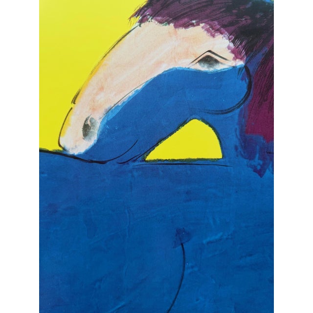Walasse Ting, Blue Horse, Print For Sale - Image 6 of 7