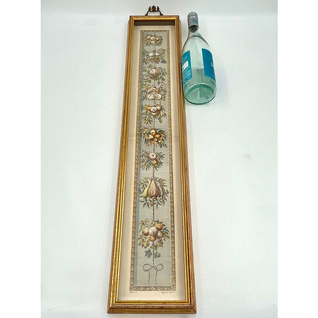 Elegant vintage framed hand-colored etching from Sungott Art Studios, New York, featuring an 18th-century style lithograph...