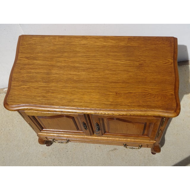Wood Small Light Oak Buffet, 1980s For Sale - Image 7 of 18
