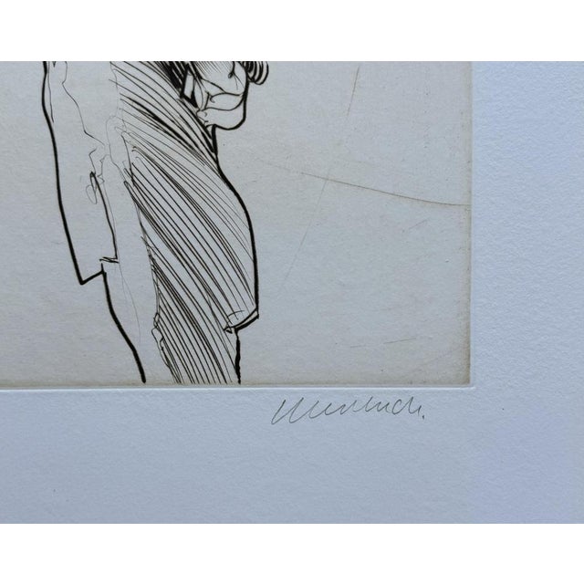 Claude Weisbuch, The Violinist, 1991, Original Engraving For Sale - Image 4 of 5