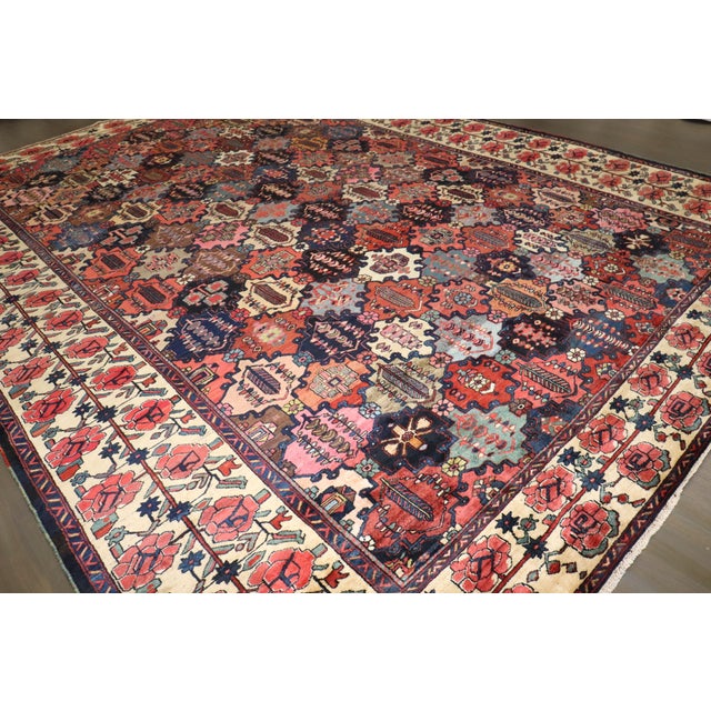 Antique Zabihi Collection Large Persian Bakhtiari Rug - 11'9" x 16'5" For Sale - Image 11 of 11