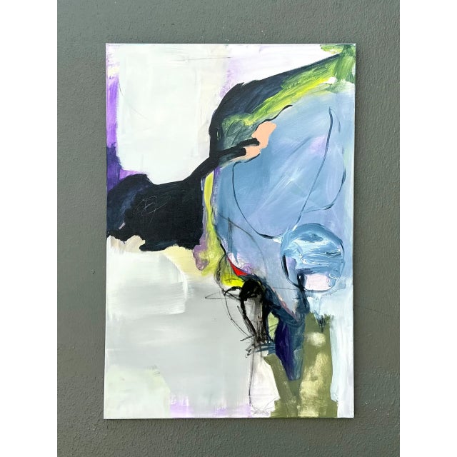 Vintage Abstract Expressionist Oil Painting on Canvas For Sale - Image 12 of 12