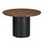 Boho Chic Marlow Black Wood Round Dining Table For Sale - Image 3 of 7