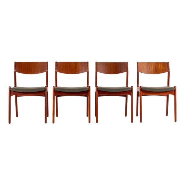 Vintage Danish Dining Chairs in Teak from Sorø Stolefabrik, 1960s, Set of 4 For Sale