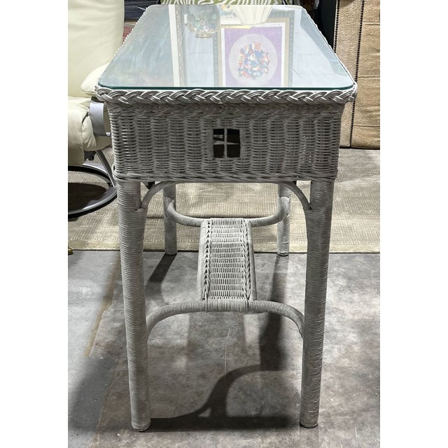 Antique Wicker Hall Table or Console For Sale - Image 4 of 12