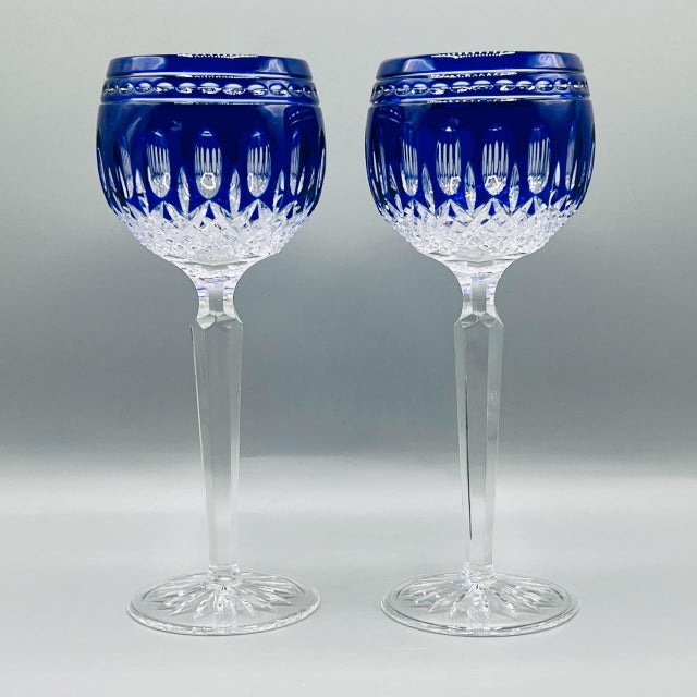 Timeless Waterford Crystal’s Clarendon Cobalt Blue design — a masterwork of late-20th-century Irish crystal craftsmanship....