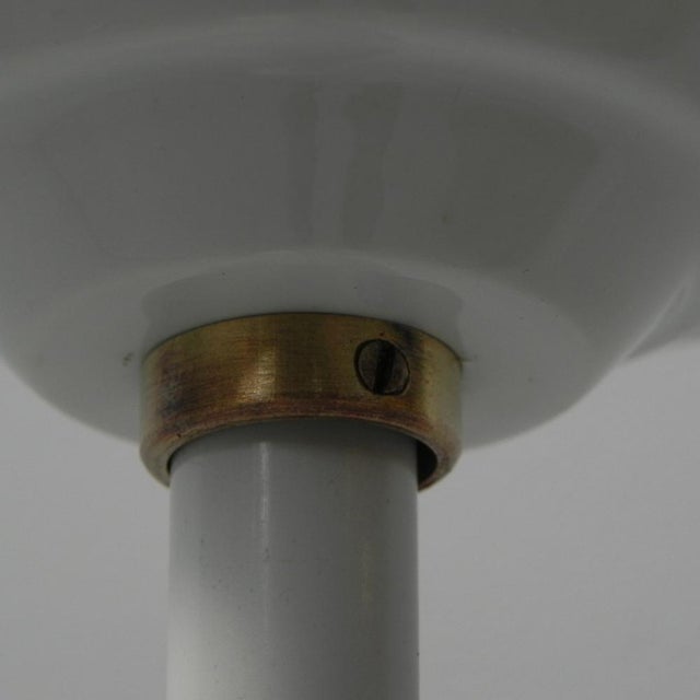 Art Deco Hanging Lamp with White Glass Ball, 1930s For Sale - Image 12 of 14