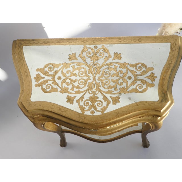 Mid-Century Modern Gilded Florentine Wooden Entry Table, 1960s For Sale - Image 9 of 12