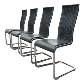 German Gray B25 Cantilever Chairs with Leather Cushions from Tecta, Set of 4 For Sale