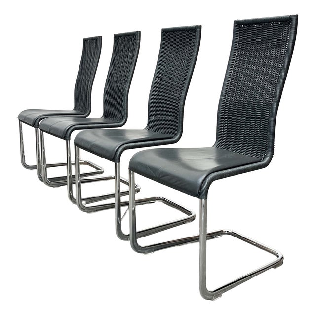 German Gray B25 Cantilever Chairs with Leather Cushions from Tecta, Set of 4 For Sale