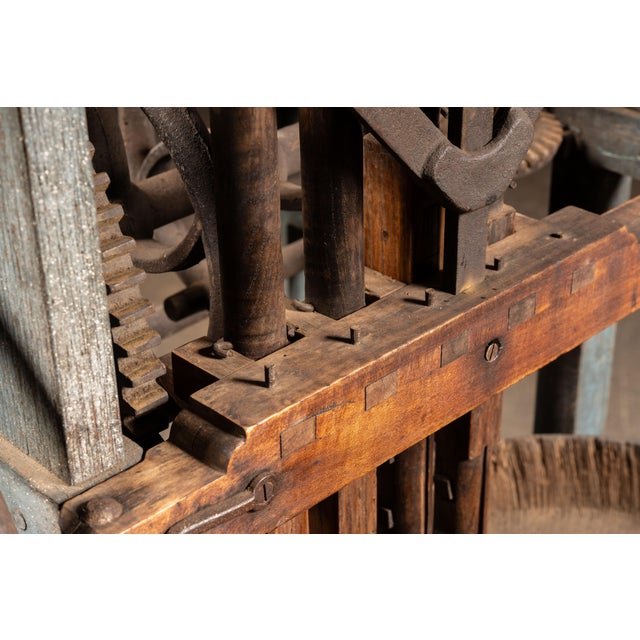 C. 1860s Rotating Wood and Cast Iron Meat Chopper For Sale - Image 10 of 13