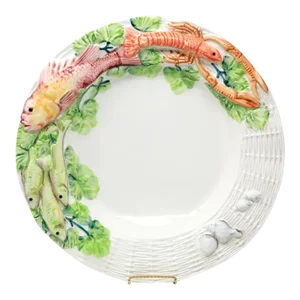 Large 15" Italian Fish and Lobster Ceramic Bowl