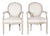 Pair of Early 20th Century Swedish Gustavian Style Oval Back Armchairs For Sale