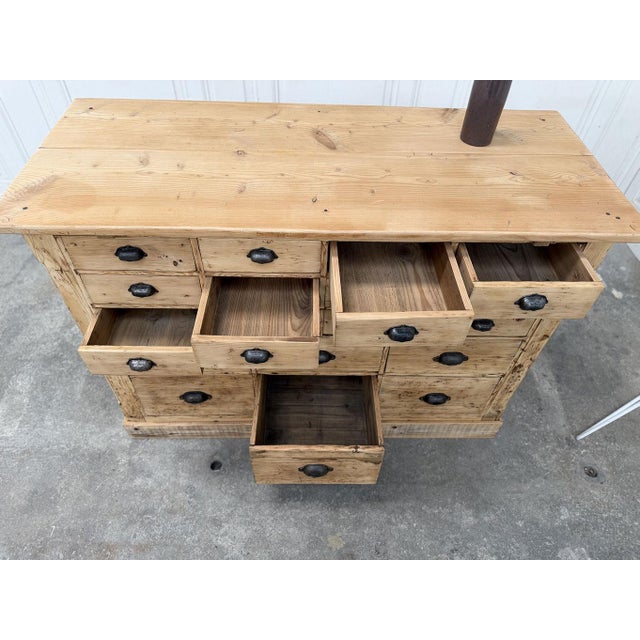 Wood Antique Workshop Cabinet with 18 Drawers, 1890s For Sale - Image 7 of 10