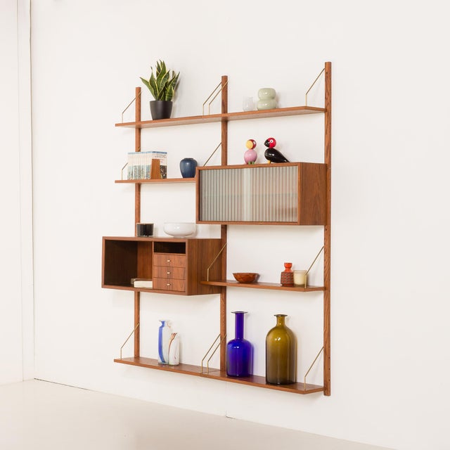 Mid-Century Modern Danish Two-Bay Wall Unit in the style of Poul Cadovius, 1960s For Sale - Image 18 of 18