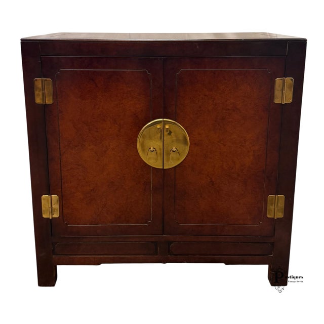Vintage Chinoiserie Accent Cabinet by White Furniture featuring High Quality Hardwood Construction, Beautiful Burl Wood...
