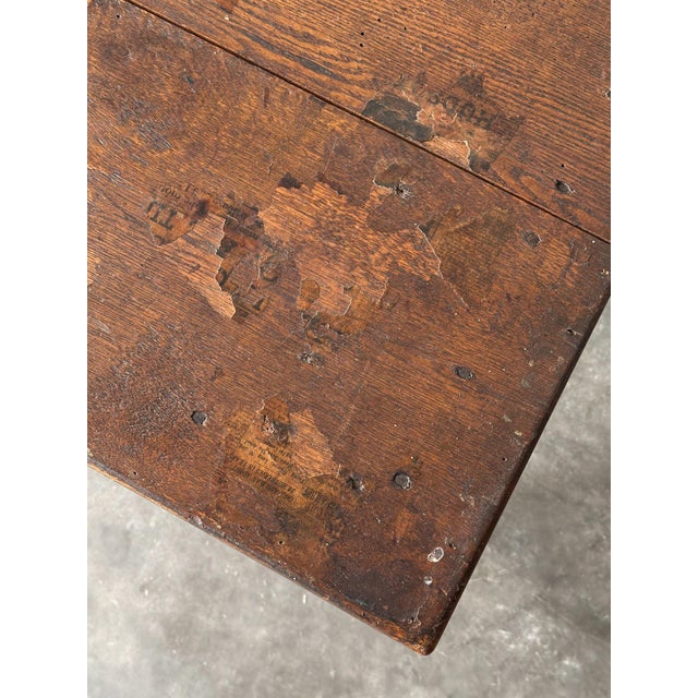 Antique American Country Store Oak General Table, Late 19th Century For Sale - Image 12 of 18