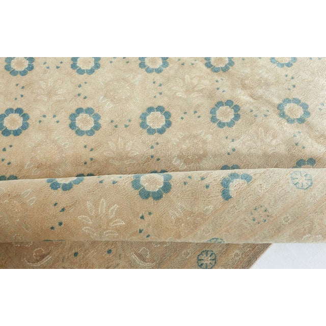 Vintage Persian Tabriz Beige Handwoven Wool Rug For Sale - Image 9 of 9