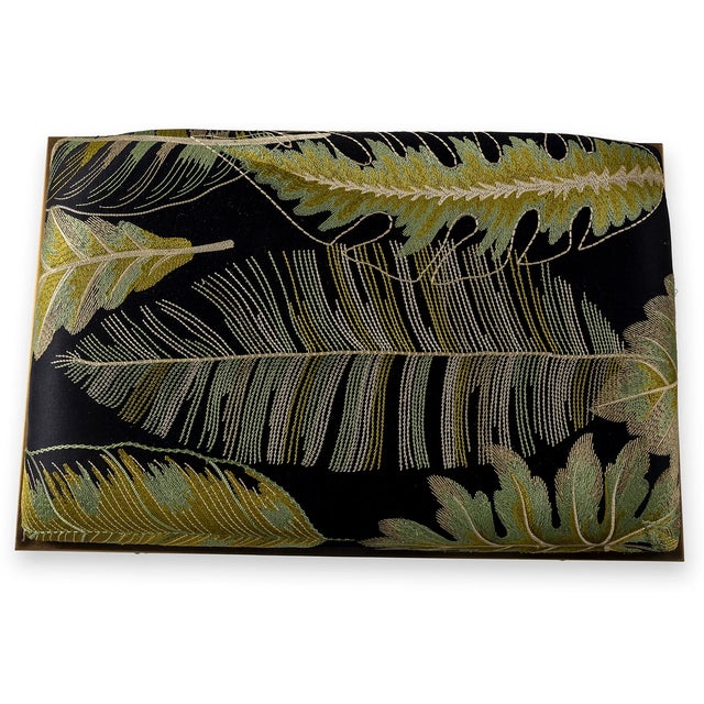 Port 68 Lauderdale Brass Bamboo Leg Bench, Forest For Sale - Image 4 of 6