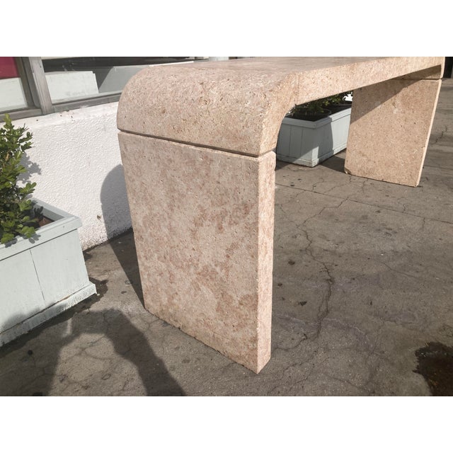 Coquina Console With Pinkish Tone For Sale - Image 12 of 12