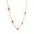 Contemporary Minimalist Citrine Station Necklace | Yellow Gemstone Floating Necklace | Chain Link Round Bezel Choker Necklace For Sale - Image 3 of 3
