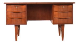 Mid-Century Modern Danish Teak Executive Desk, 1960s