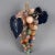 Vintage Grape Bunch Sculpture in Semiprecious Stones & Blue Agate | Bohemian Tabletop Ornament, 1960s-1970s Add a touch of...